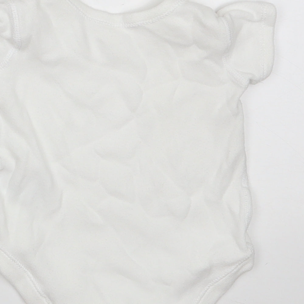 Matalan Baby White  100% Cotton Babygrow One-Piece Size 0-3 Months  Button