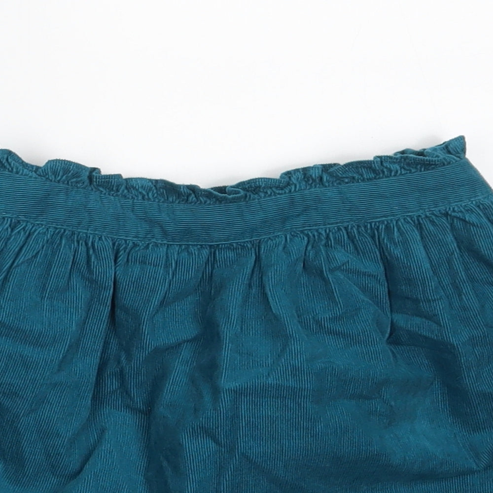 Marks and Spencer Girls Blue  Cotton Mini Skirt Size 3-4 Years  Regular