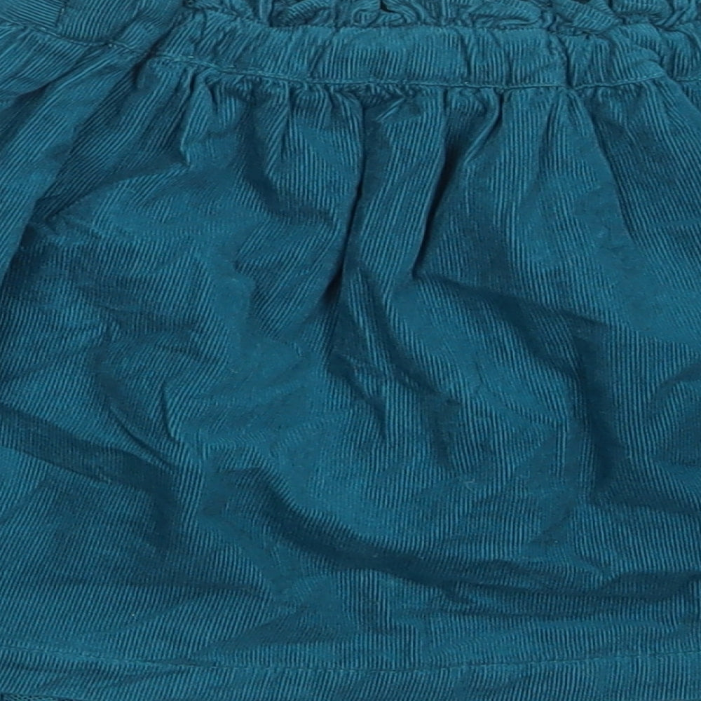 Marks and Spencer Girls Blue  Cotton Mini Skirt Size 3-4 Years  Regular