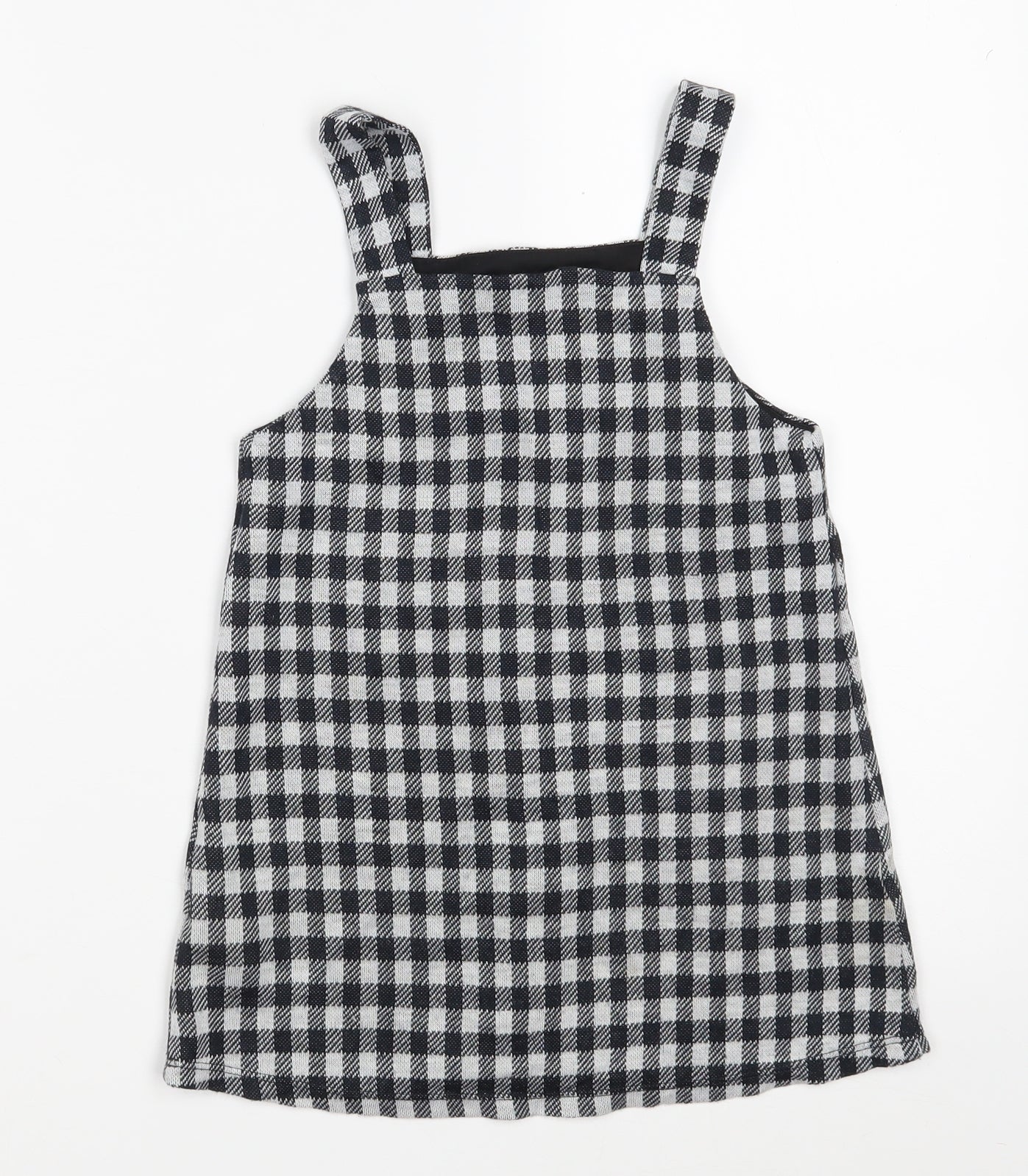 F&F Girls Black Geometric Acrylic Pencil Dress  Size 4-5 Years  Square Neck