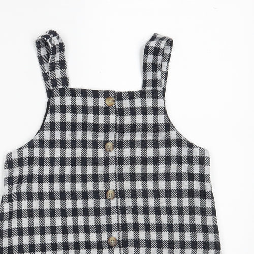 F&F Girls Black Geometric Acrylic Pencil Dress  Size 4-5 Years  Square Neck