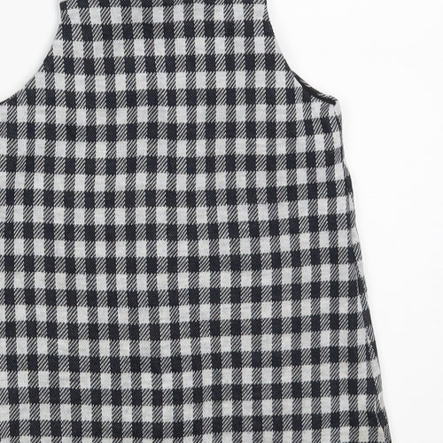 F&F Girls Black Geometric Acrylic Pencil Dress  Size 4-5 Years  Square Neck