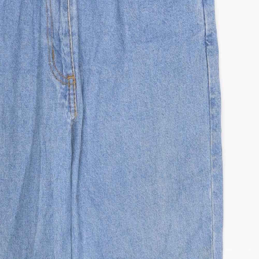 Being Casual Womens Blue  Cotton Bootcut Jeans Size 12 L27 in Regular Zip