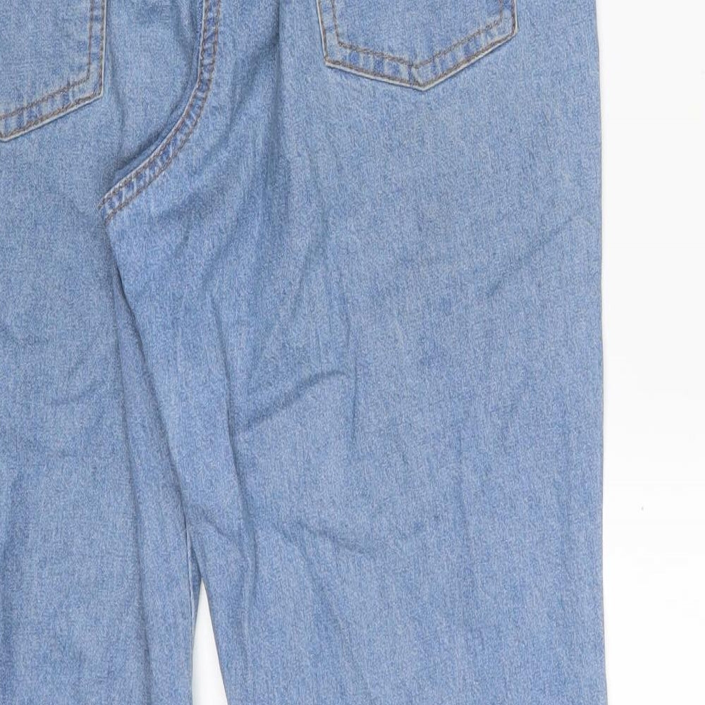 Being Casual Womens Blue  Cotton Bootcut Jeans Size 12 L27 in Regular Zip