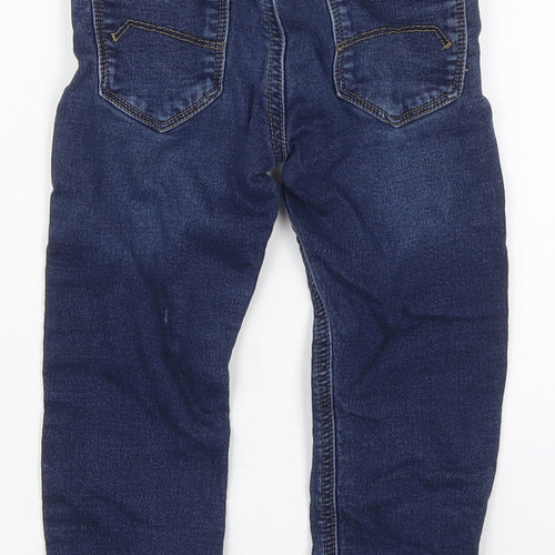 NEXT Boys Blue  Cotton Tapered Jeans Size 3-4 Years  Regular Drawstring