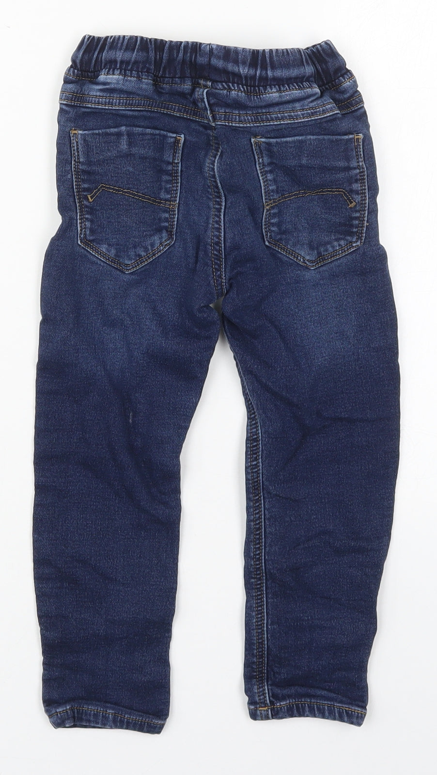 NEXT Boys Blue  Cotton Tapered Jeans Size 3-4 Years  Regular Drawstring