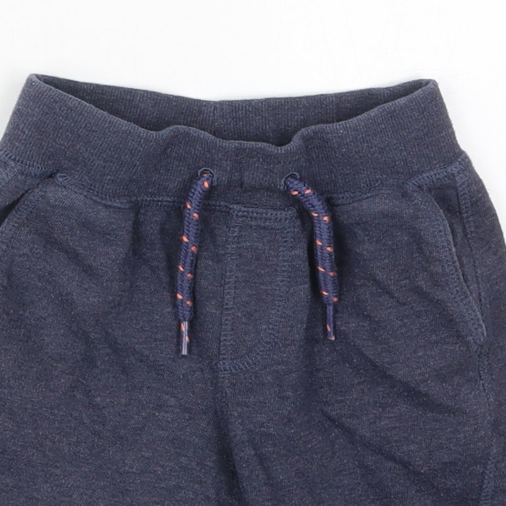 Dunnes Boys Blue  Cotton Sweat Shorts Size 3-4 Years  Regular Drawstring