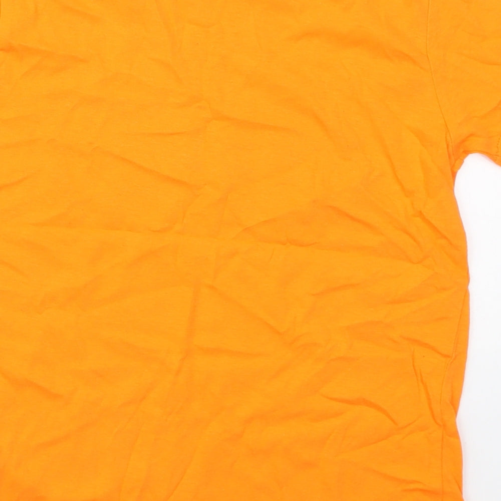 Primark Boys Orange  Cotton Basic T-Shirt Size 8-9 Years Crew Neck Pullover - Like a Boss