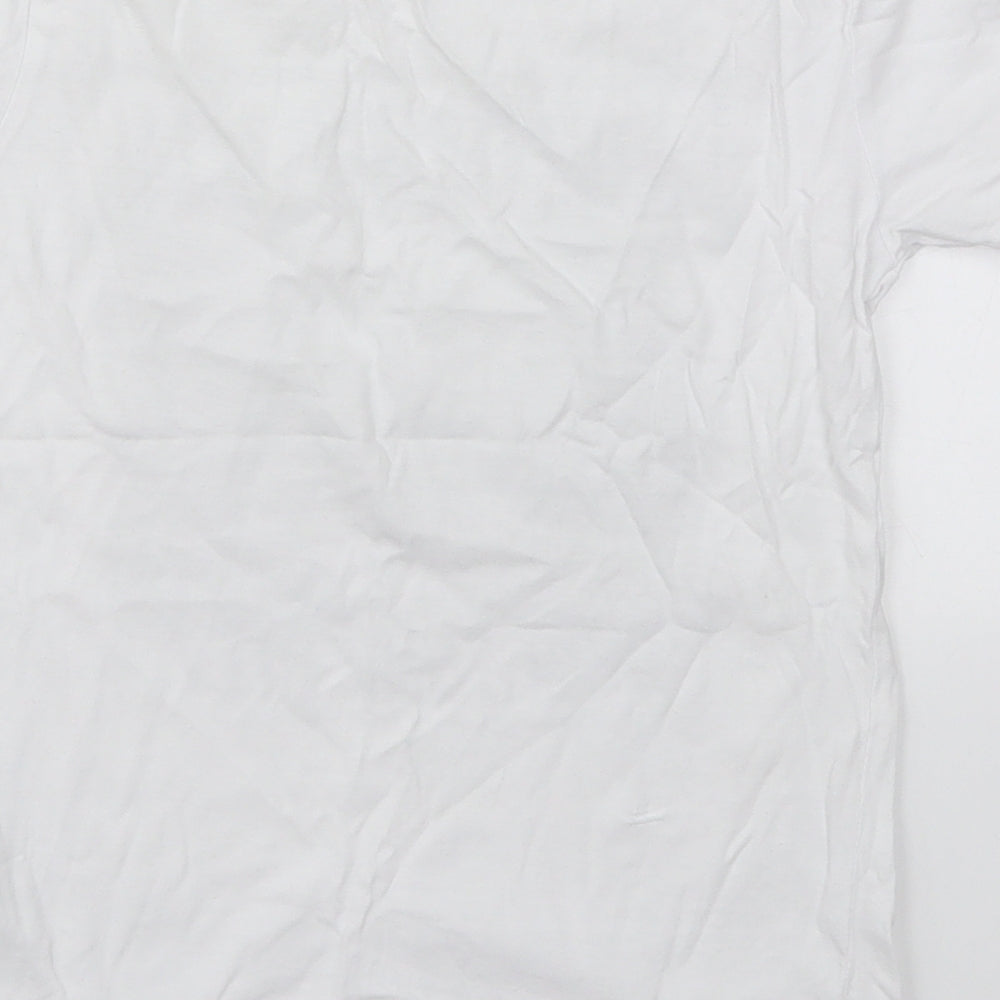 Primark Boys White  Cotton Basic T-Shirt Size 7-8 Years Crew Neck Pullover - Brooklyn New York