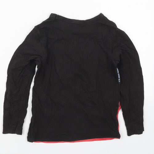 Primark Boys Black  Cotton Basic T-Shirt Size 5-6 Years Crew Neck Pullover - NinjaGQ Lego