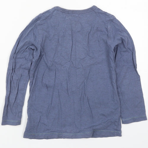 NEXT Boys Blue  Cotton Basic T-Shirt Size 5-6 Years Crew Neck Pullover - Animals