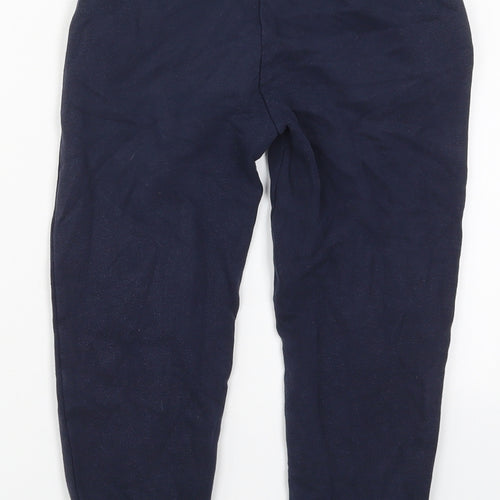 Marks and Spencer Boys Blue  Cotton Sweatpants Trousers Size 7-8 Years  Regular Drawstring