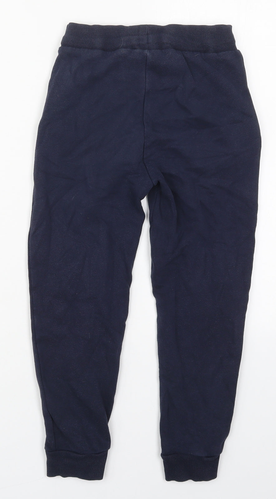 Marks and Spencer Boys Blue  Cotton Sweatpants Trousers Size 7-8 Years  Regular Drawstring