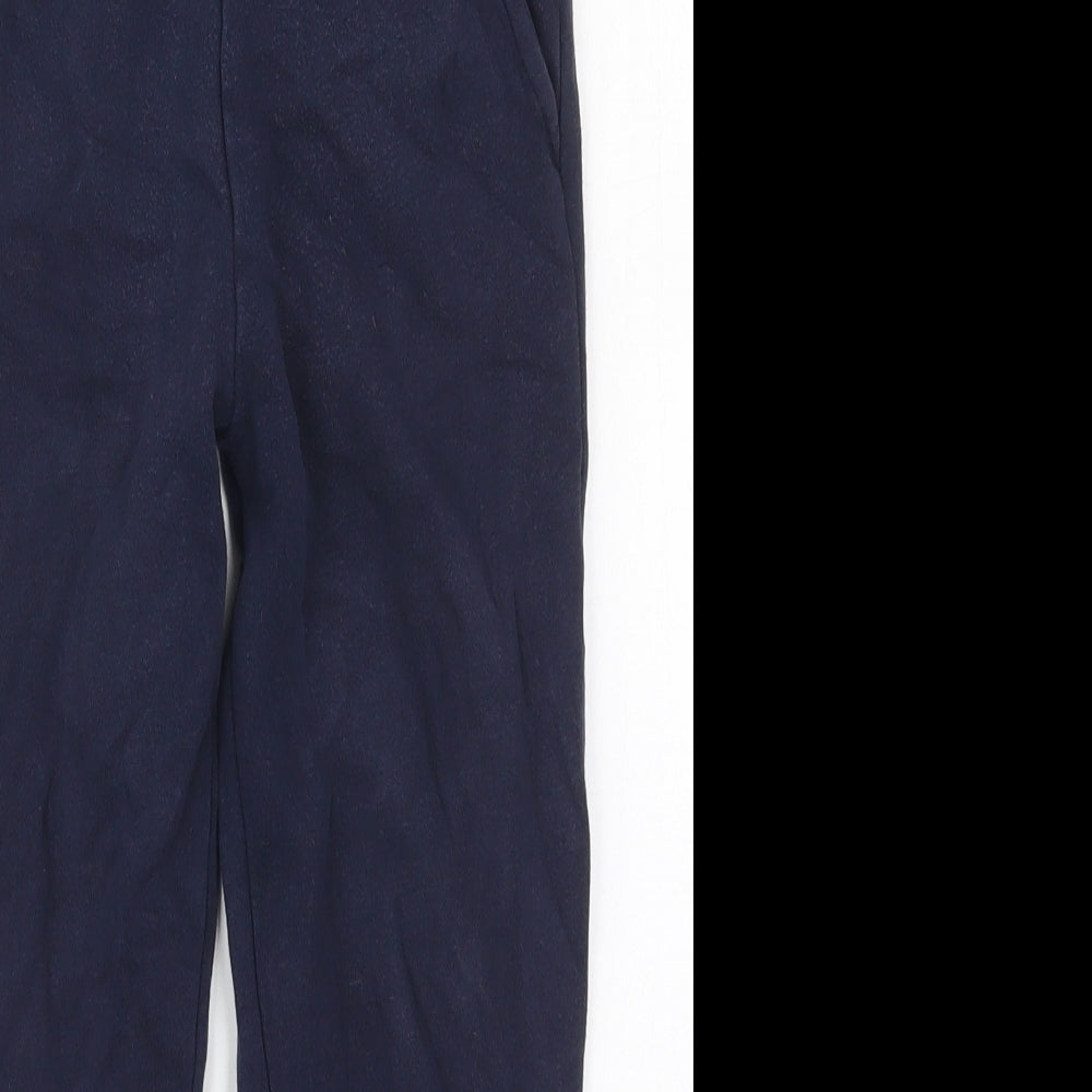 Marks and Spencer Boys Blue  Cotton Sweatpants Trousers Size 7-8 Years  Regular Drawstring