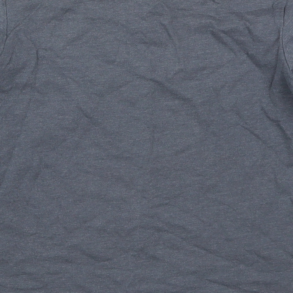 Marks and Spencer Boys Grey  Cotton Basic T-Shirt Size 5-6 Years Crew Neck Pullover - Minecraft