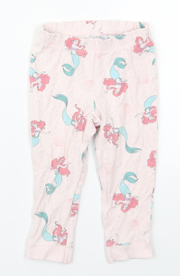 Cotton On Girls Pink Cotton Sweatpants Trousers Size 2 Years Regular - Ariel Pyjama Pants