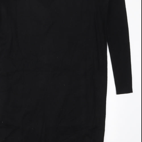 In Town Womens Black Round Neck  Viscose Pullover Jumper Size S