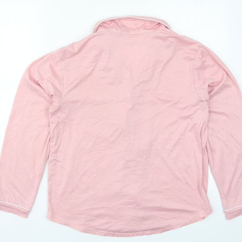 Flora Womens Pink Solid Viscose Top Pyjama Top Size S  Button