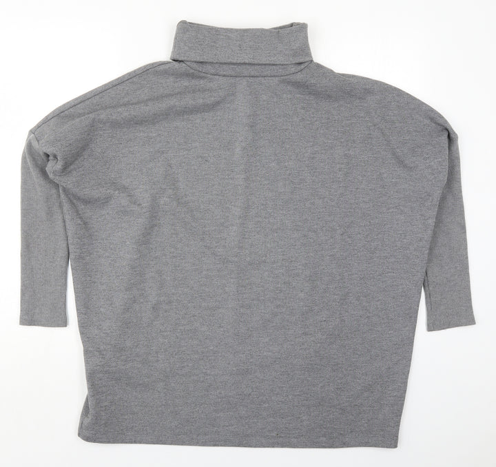 Warehouse Womens Grey Polyester Pullover Sweatshirt Size 12 Pullover