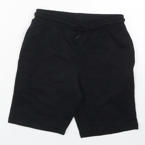 Preworn Mens Black  Cotton Sweat Shorts Size 23 in L7 in Regular Drawstring