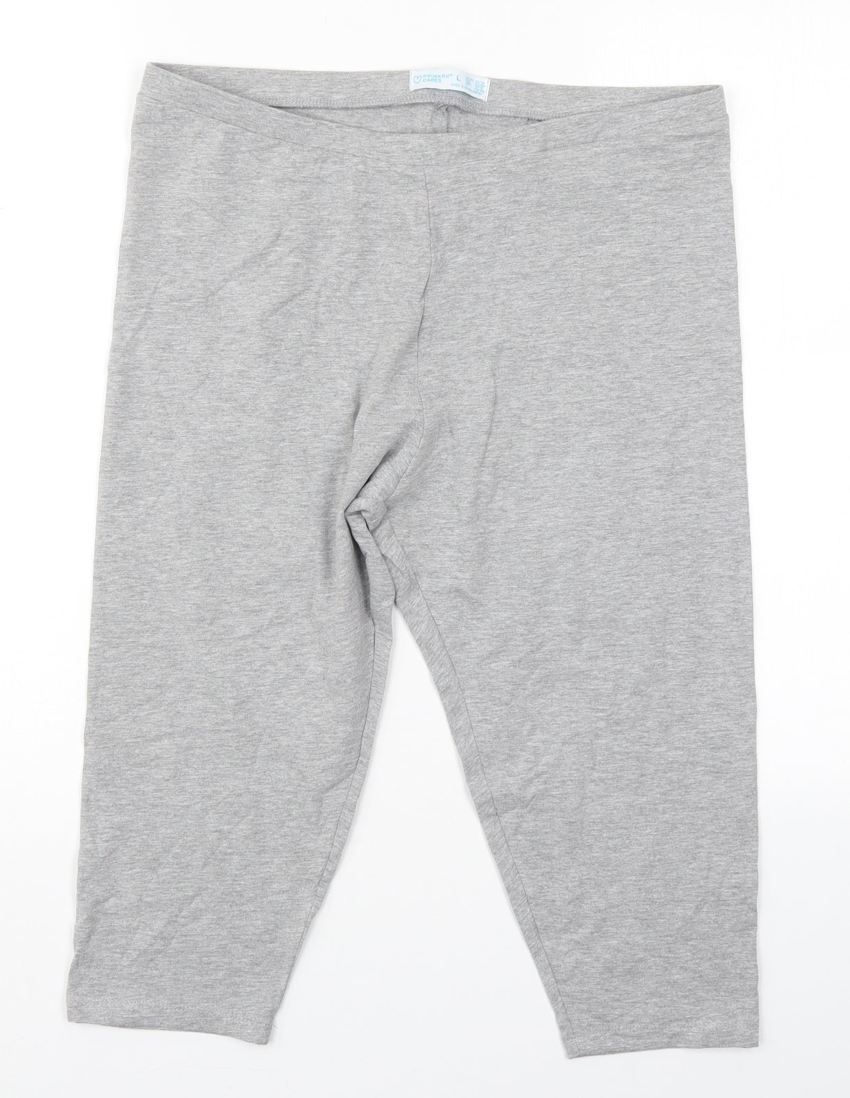 Primark Womens Grey  Cotton Cropped Leggings Size 14