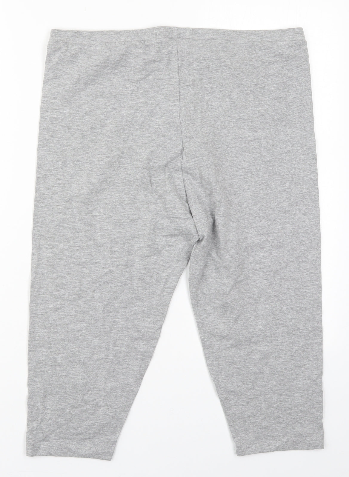 Primark Womens Grey  Cotton Cropped Leggings Size 14