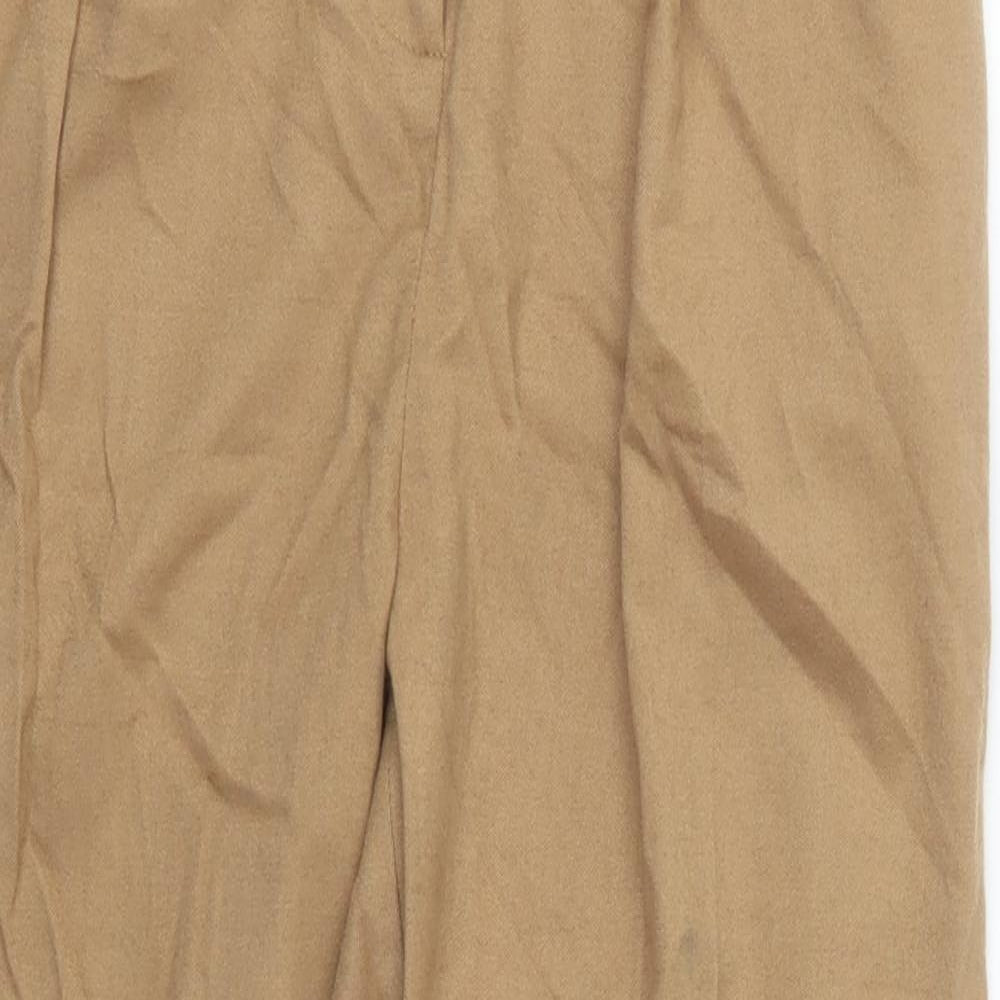 Topshop Womens Brown  Polyester Trousers  Size 6 L24 in Regular Hook & Eye