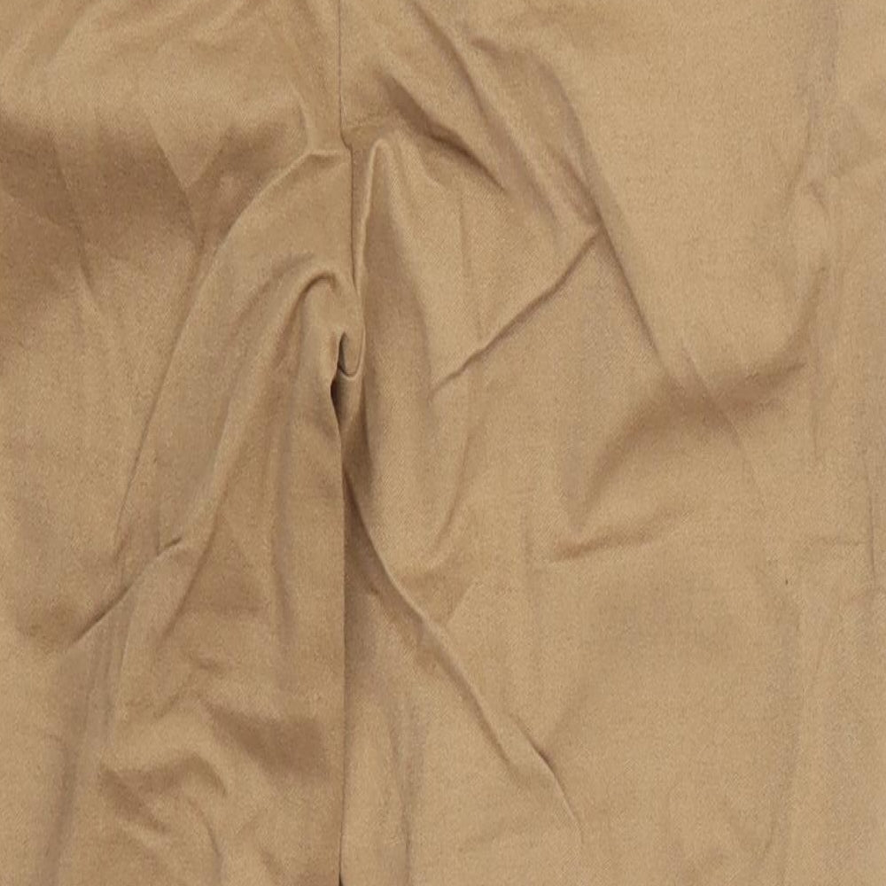 Topshop Womens Brown  Polyester Trousers  Size 6 L24 in Regular Hook & Eye