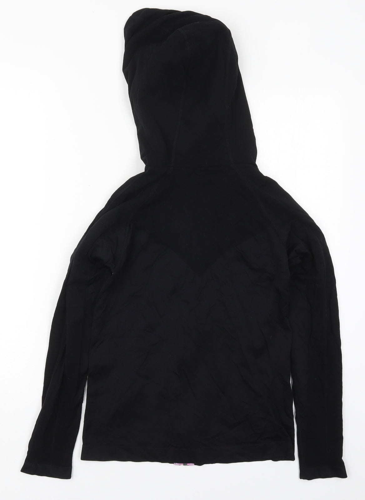 USA Pro Womens Black  Nylon Full Zip Hoodie Size 10  Zip
