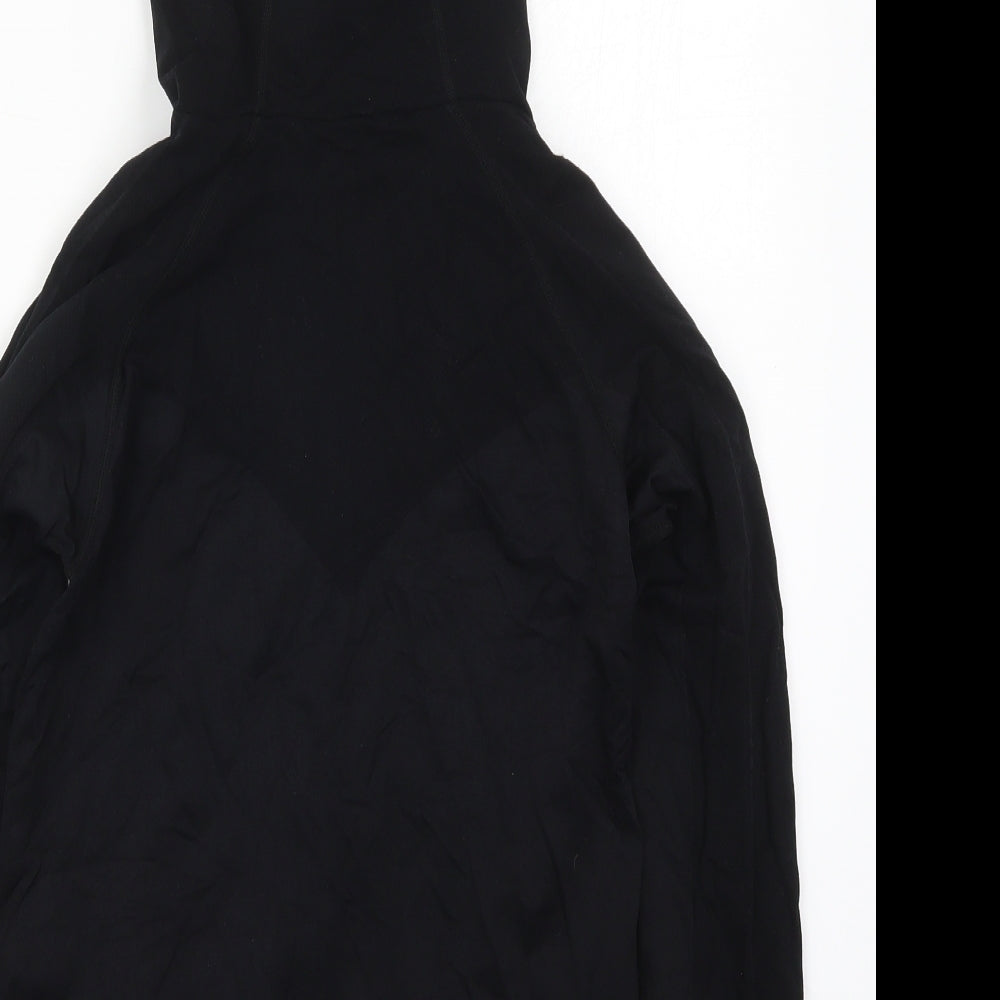 USA Pro Womens Black  Nylon Full Zip Hoodie Size 10  Zip