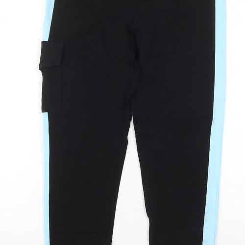 I Love Sia Womens Black  Cotton Capri Leggings Size M L25 in Regular  - Blue