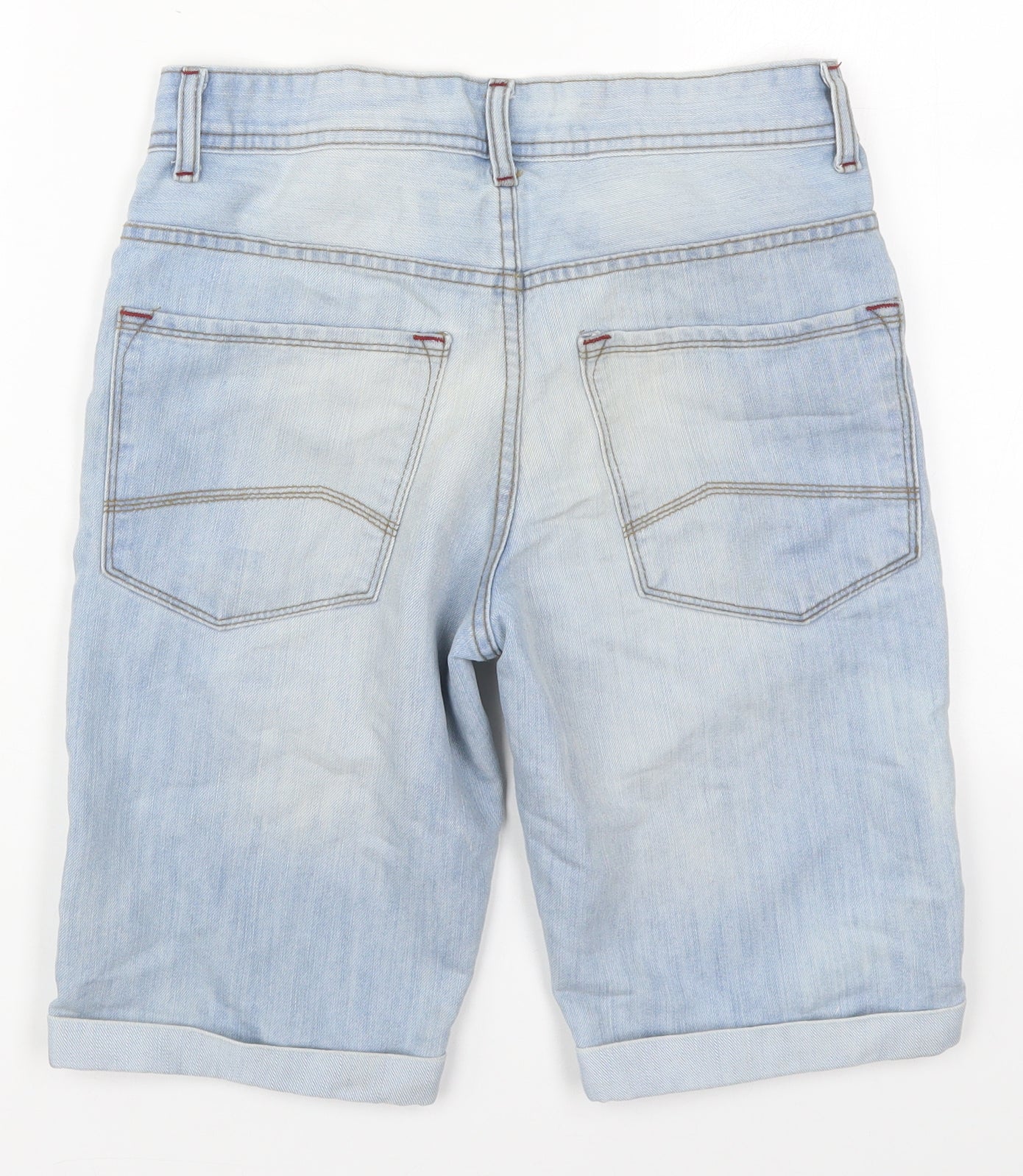 Denim Co Mens Blue  Cotton Bermuda Shorts Size 28 L10 in Regular Button