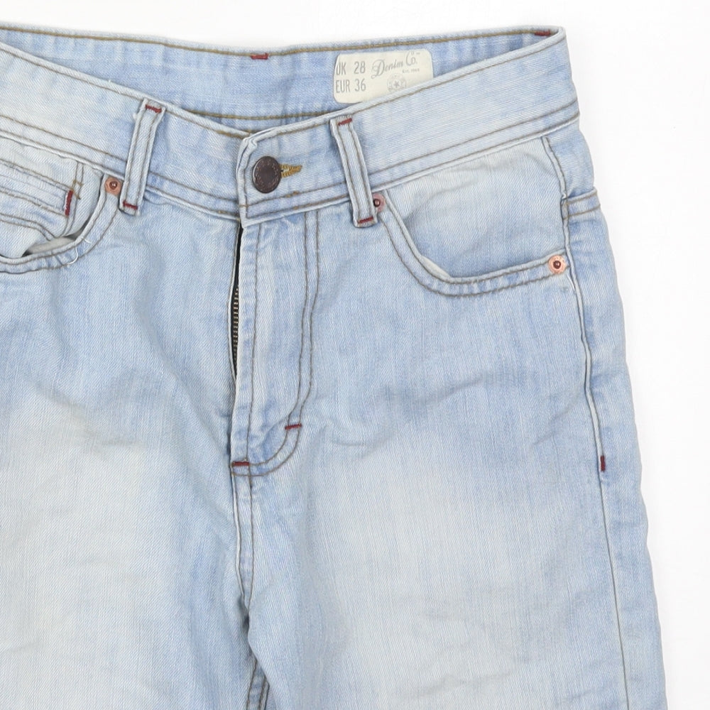 Denim Co Mens Blue  Cotton Bermuda Shorts Size 28 L10 in Regular Button
