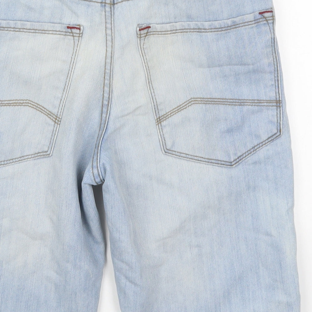 Denim Co Mens Blue  Cotton Bermuda Shorts Size 28 L10 in Regular Button