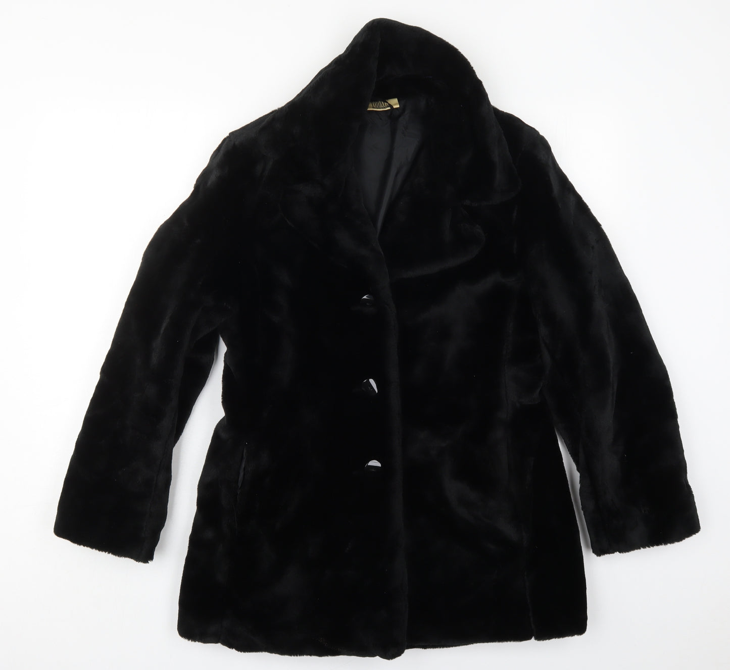 Todays Woman Womens Black   Jacket Coat Size 12  Button