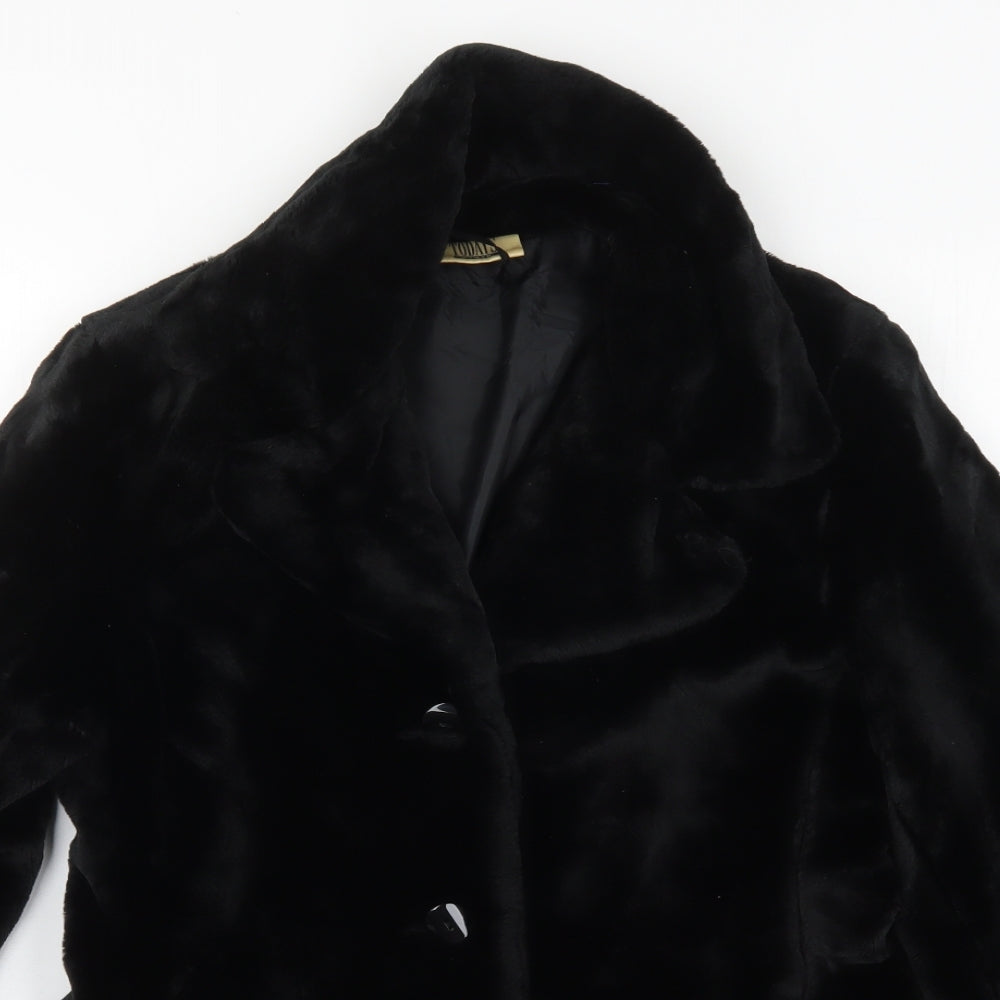 Todays Woman Womens Black   Jacket Coat Size 12  Button