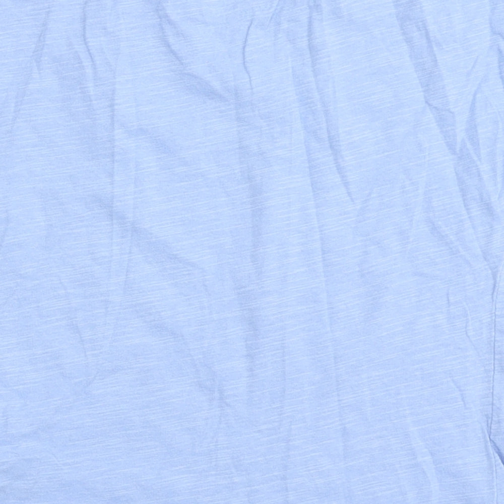Dunnes Stores Girls Blue  Cotton Basic T-Shirt Size 4 Years Round Neck  - Flamingo