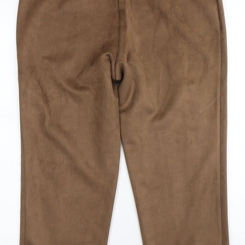 Afibel Womens Brown  Polyester Capri Trousers Size 16 L24 in Regular