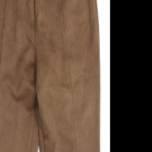 Afibel Womens Brown  Polyester Capri Trousers Size 16 L24 in Regular