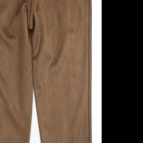 Afibel Womens Brown  Polyester Capri Trousers Size 16 L24 in Regular