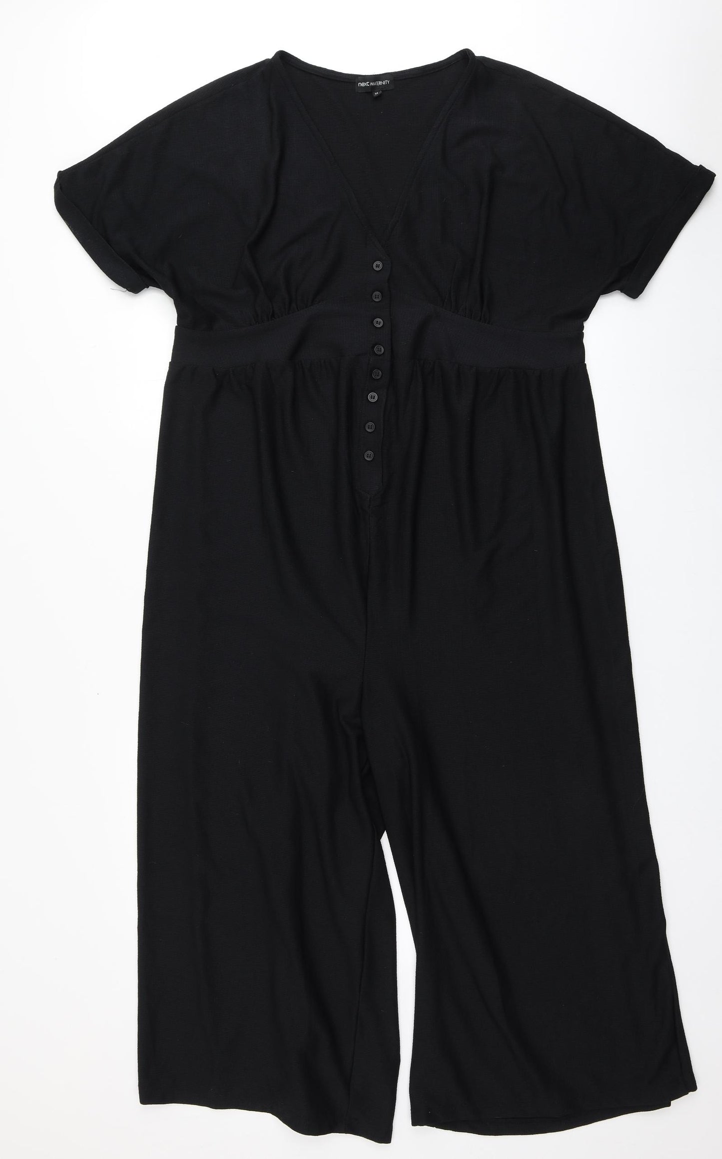 NEXT Womens Black  Polyester Jumpsuit One-Piece Size 14 L19 in Button - Maternity