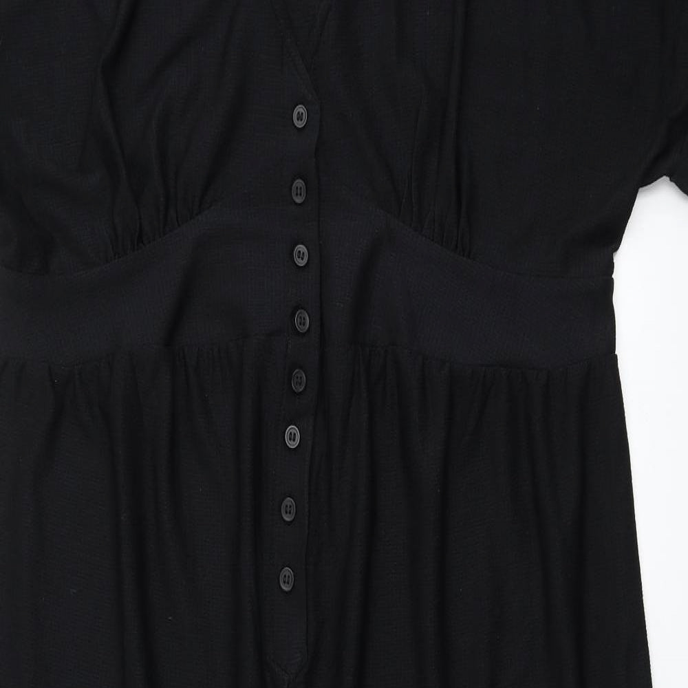 NEXT Womens Black  Polyester Jumpsuit One-Piece Size 14 L19 in Button - Maternity