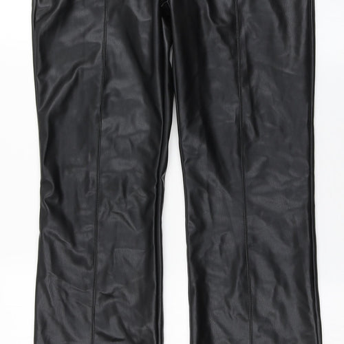 Preworn Womens Black  Polyester Trousers  Size 30 L32.5 in Regular Button - Pu