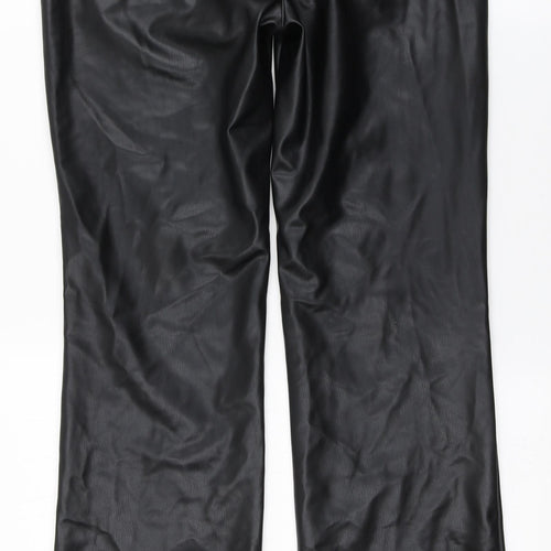 Preworn Womens Black  Polyester Trousers  Size 30 L32.5 in Regular Button - Pu