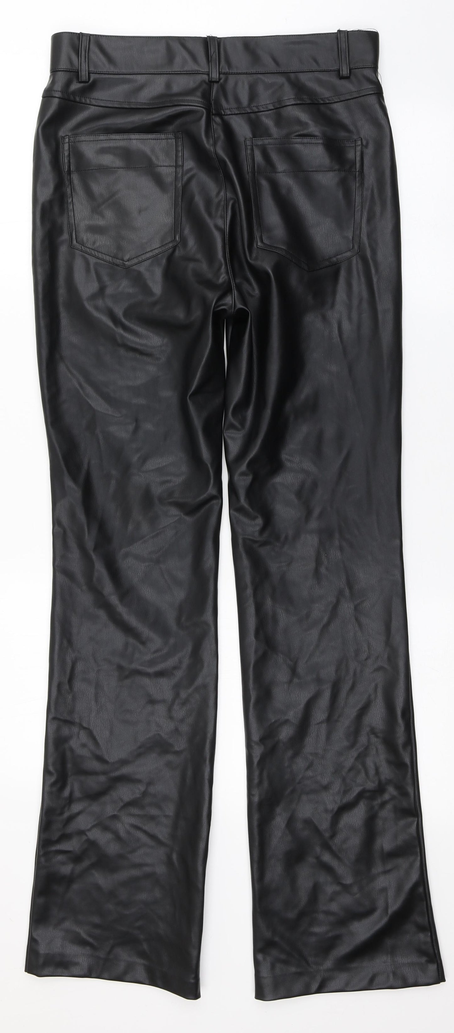 Preworn Womens Black  Polyester Trousers  Size 30 L32.5 in Regular Button - Pu