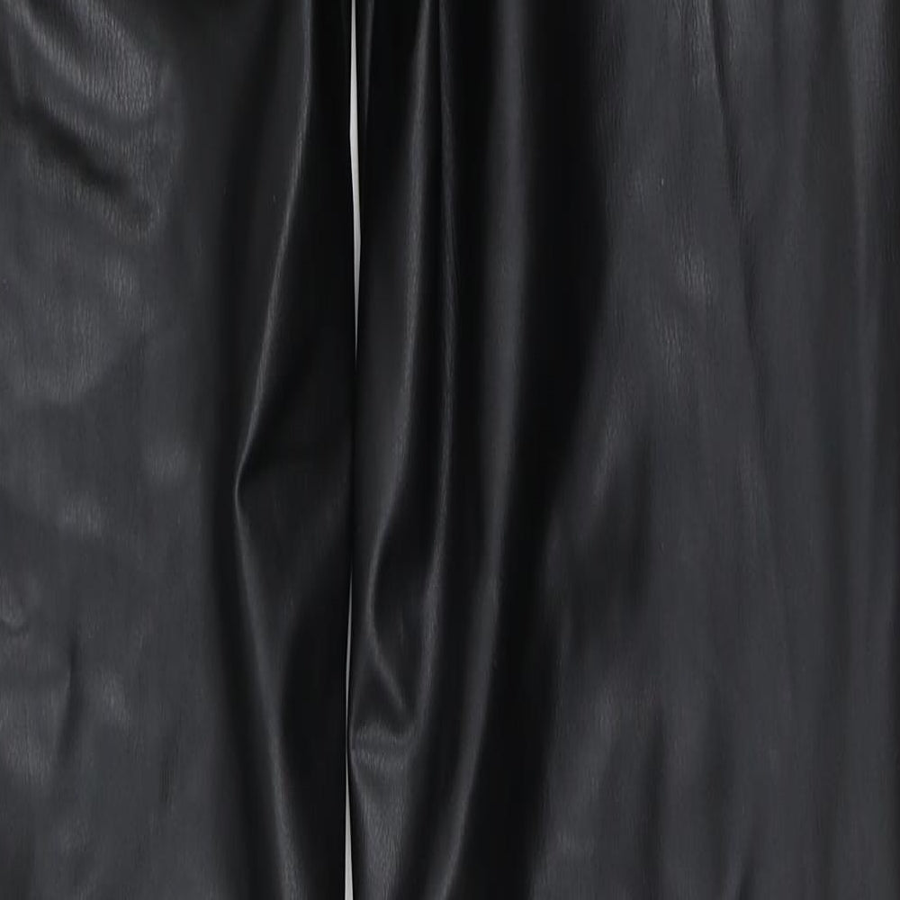 Preworn Womens Black  Polyester Trousers  Size 30 L32.5 in Regular Button - Pu