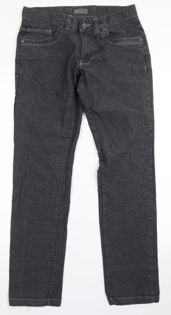 FB Fashion Womens Black Polyester Skinny Jeans Size 30 L31 in Regular Button