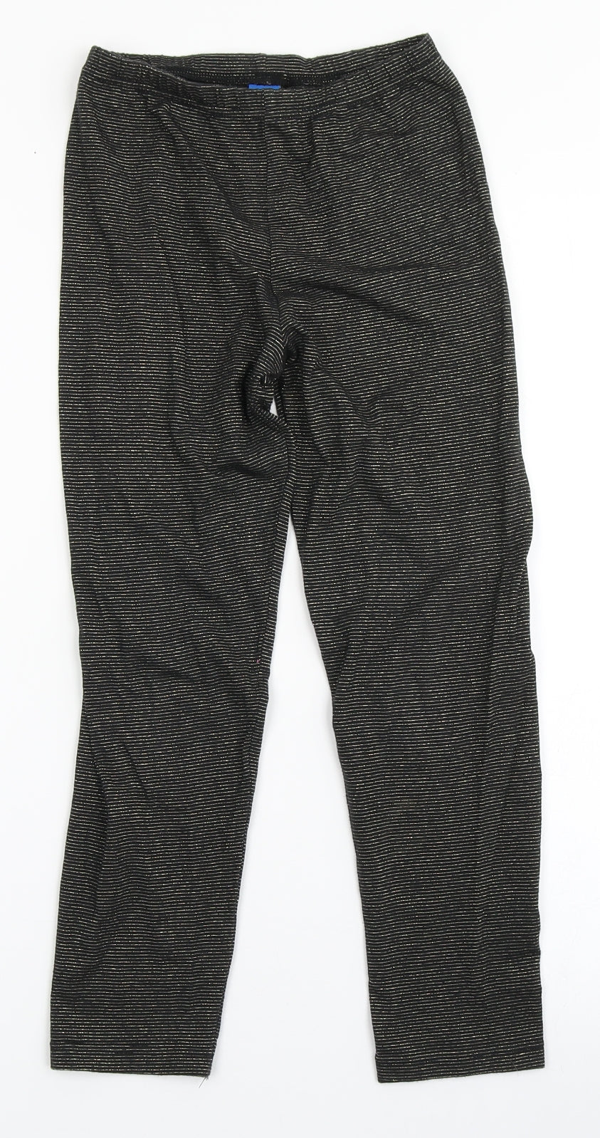 Adams kids Girls Black Striped Cotton Jogger Trousers Size 9 Years  Regular