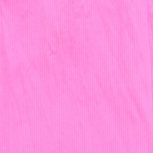 New Look Womens Pink  Polyamide Camisole T-Shirt Size 6 Boat Neck - Neon Pink