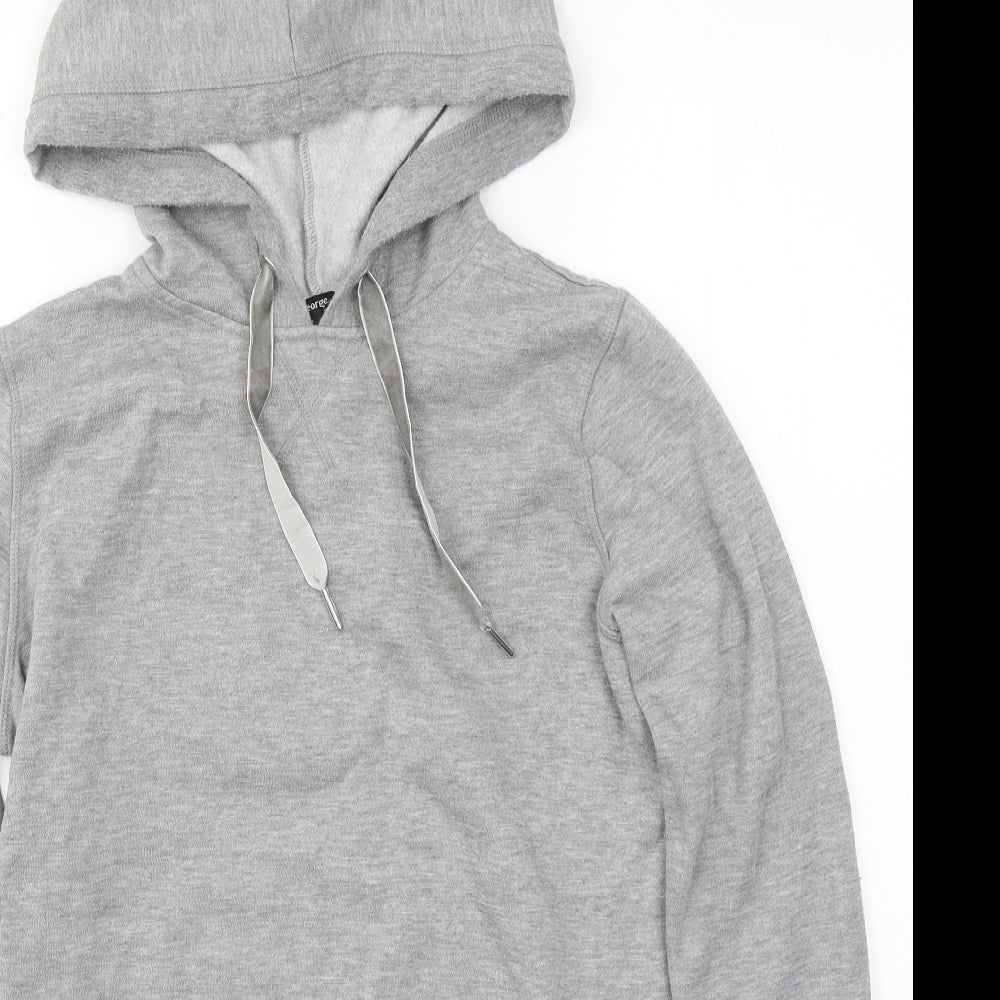 George Womens Grey  Polyester Pullover Hoodie Size 8